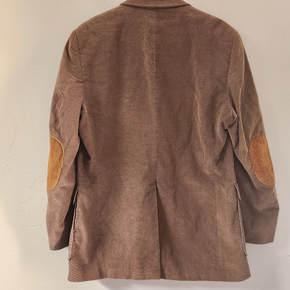 Vintage LEVI'S Menswear Brown Blazer Size L Corduroy Elbow Patch Front Pockets - Picture 2 of 11
